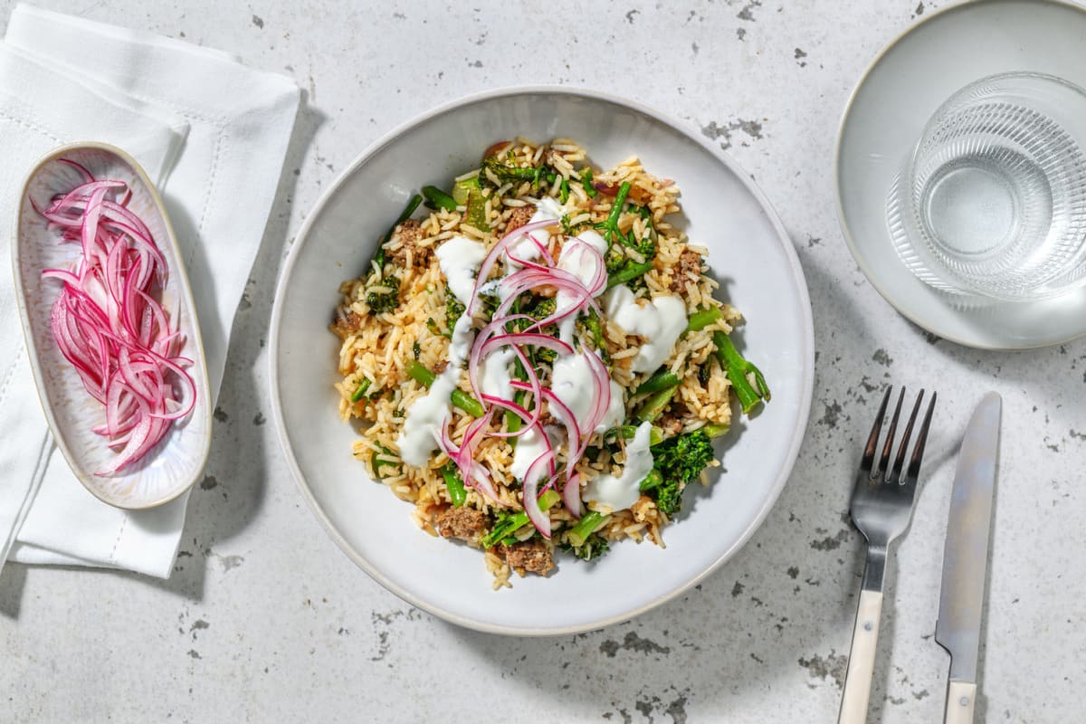 Cheat's Beef and Tenderstem® Biriyani