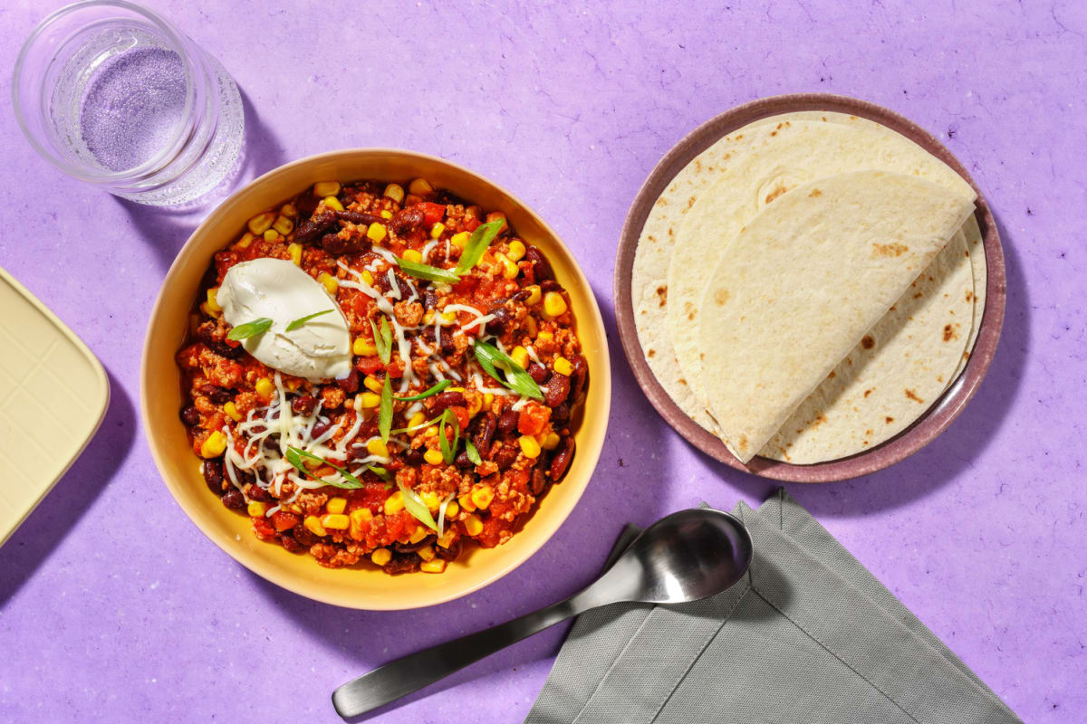 Mexican-inspired Pork Chilli Bowl