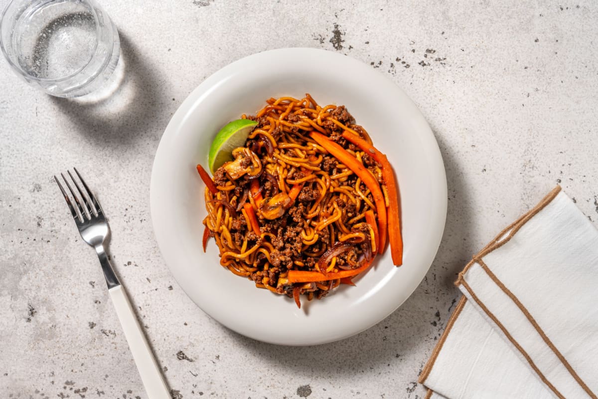 Fragrant Lamb Noodle Stir-Fry