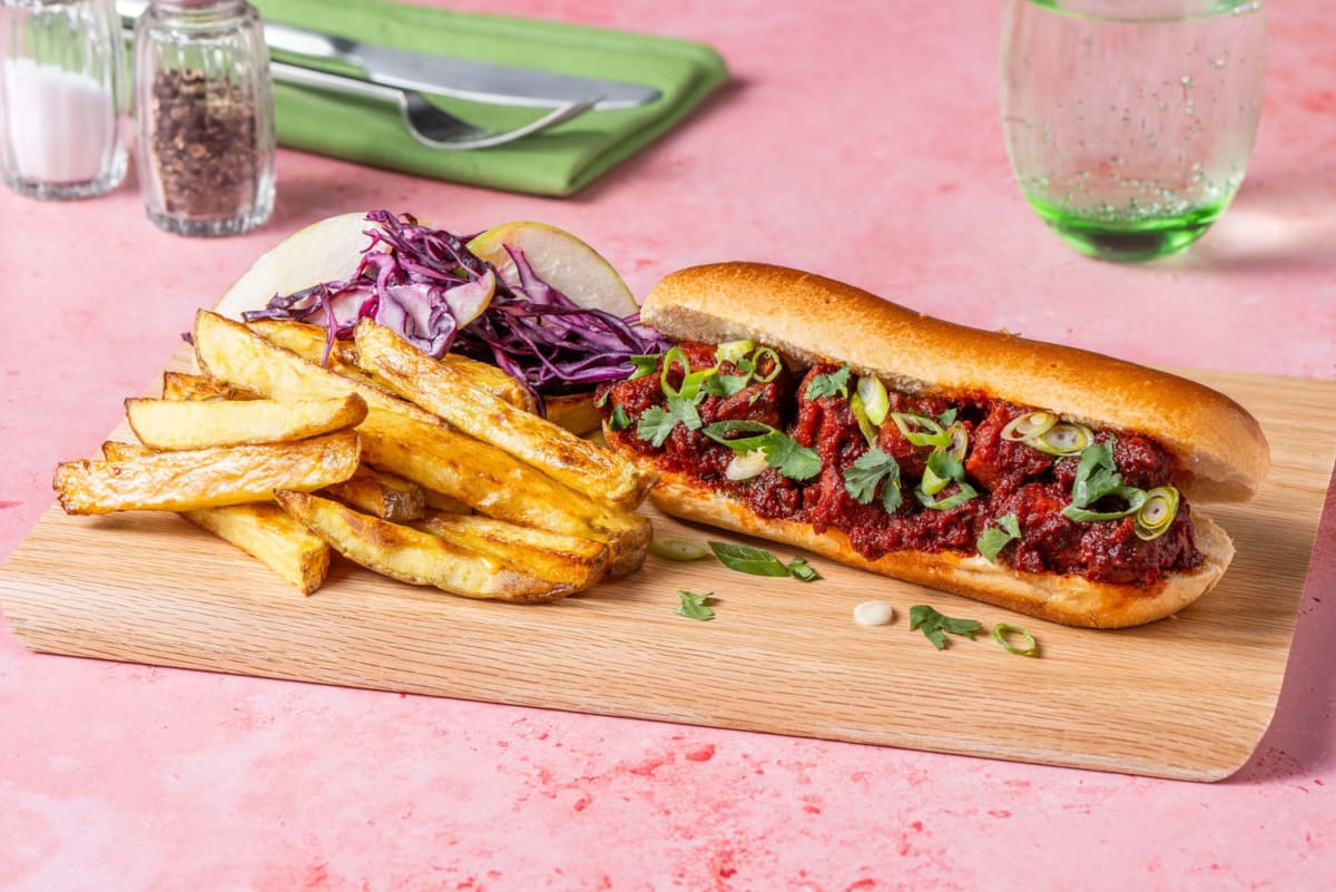 Amerikansk chorizo-'chilli dog'