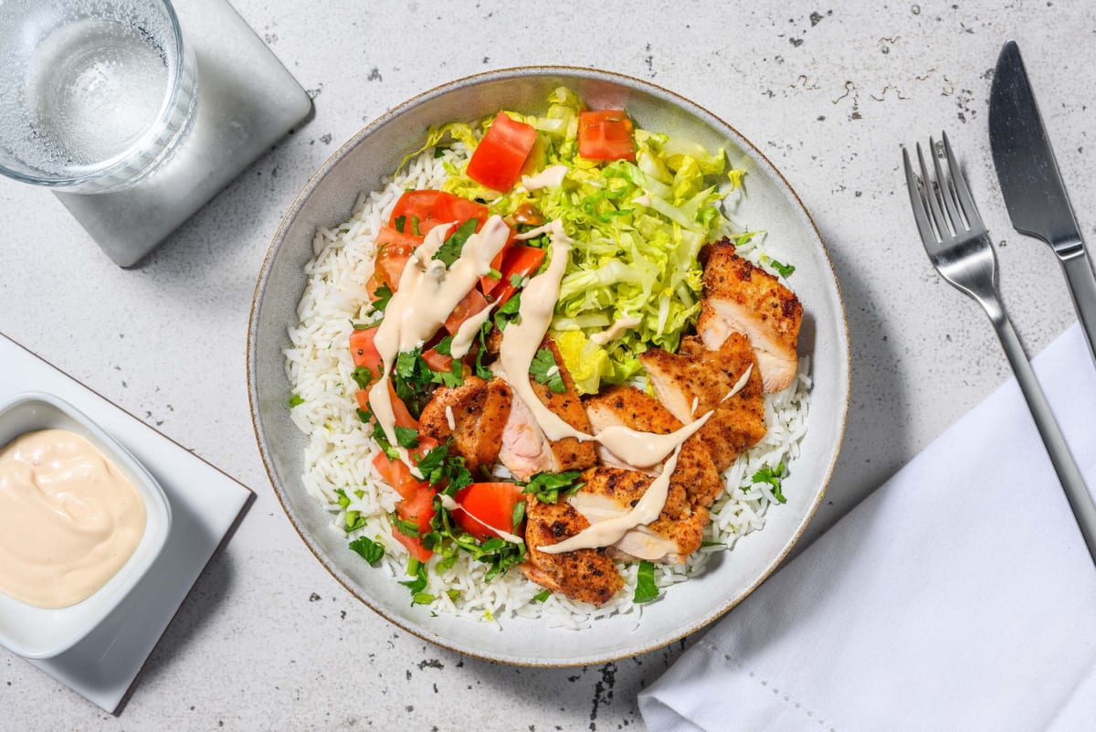 Central American Style Chicken Breast Rice Bowl