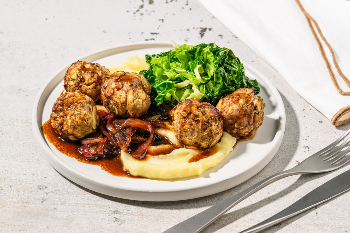 Baked Pork and Apple Meatballs