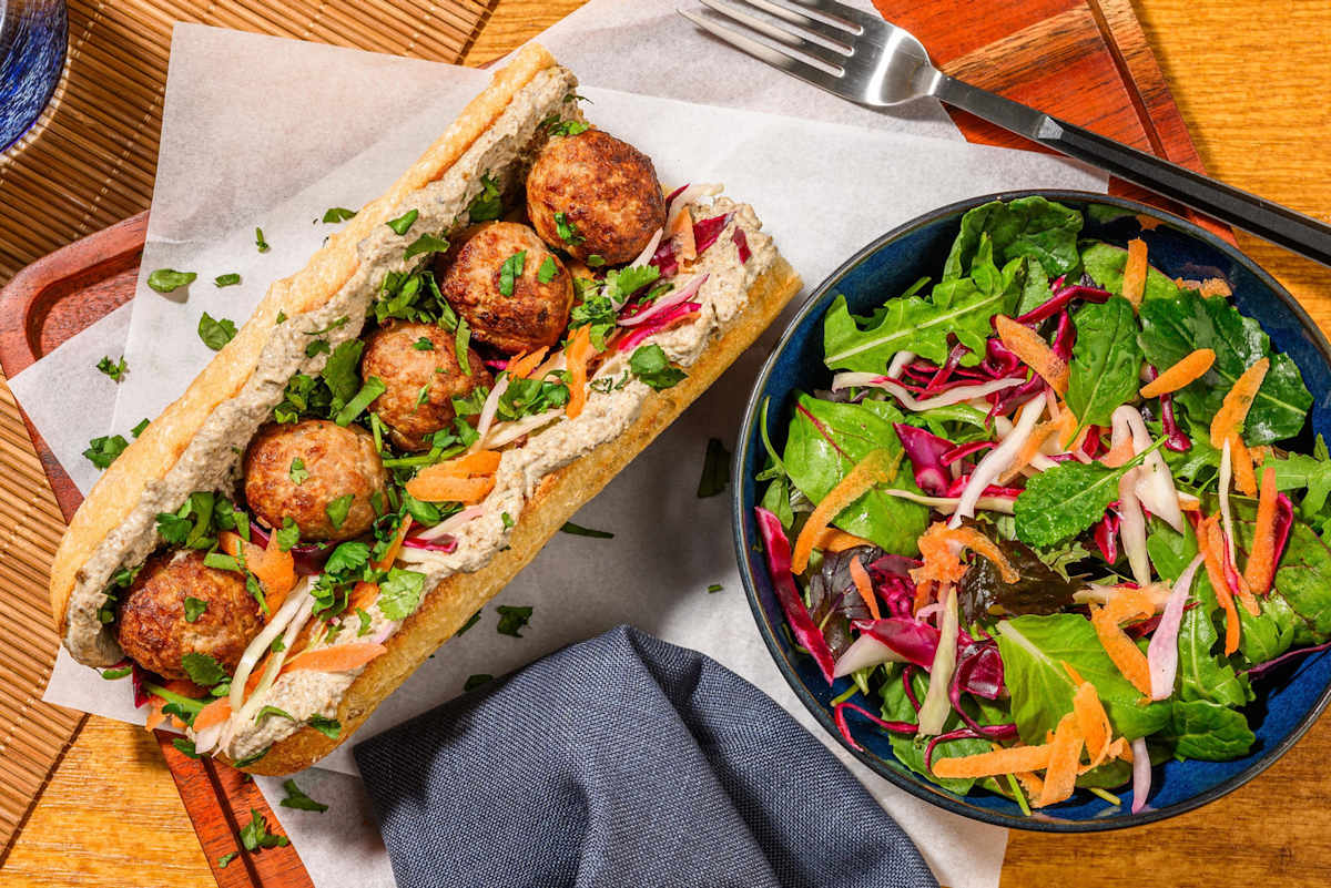 Beef Meatball Bánh Mì Style Sub