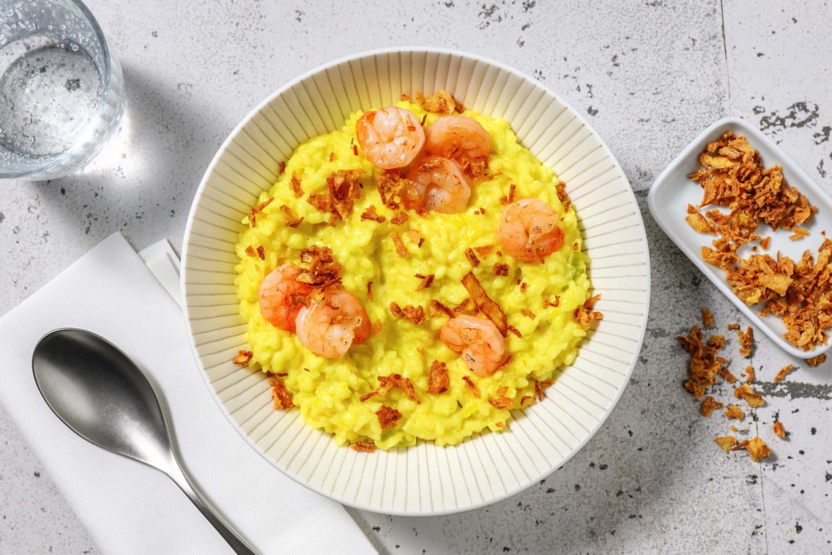 Stovetop Cajun Spiced Prawn Risotto