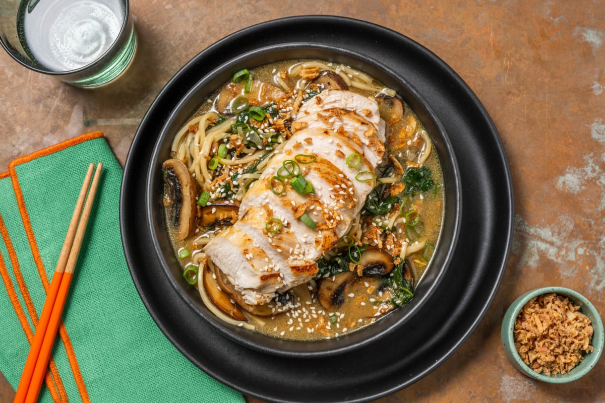 Soupe façon Miso Ramen au poulet