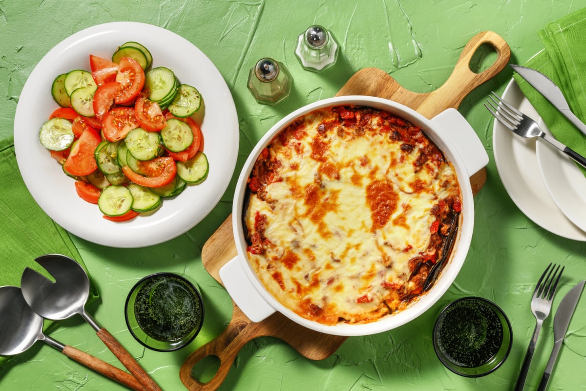 Moussaka grecque au bœuf & aubergines