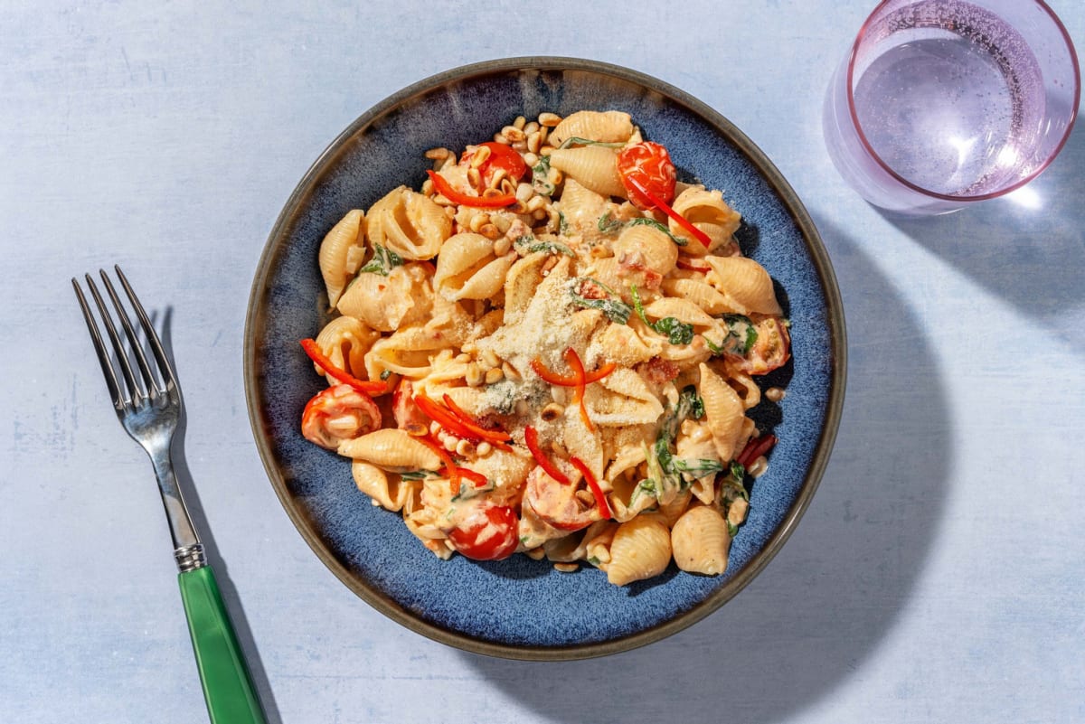 One-Pot-Conchiglie mit Calabrese-Pesto