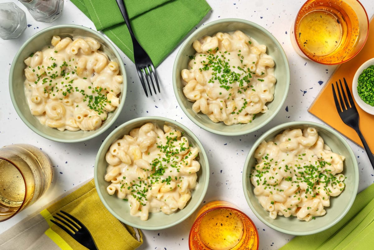 Macaronis au fromage crémeux au Boursin