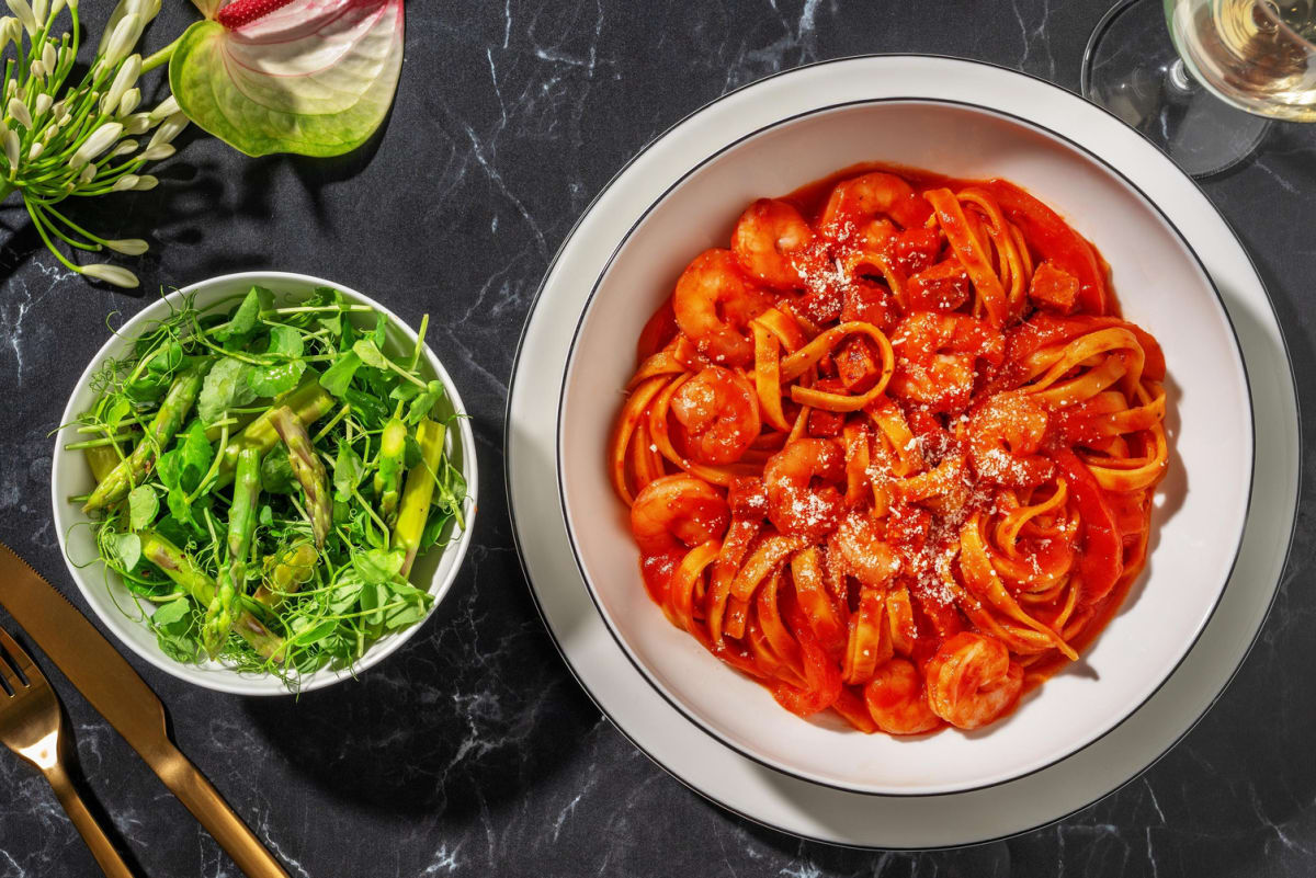 King Prawn and Chorizo Fresh Tagliatelle