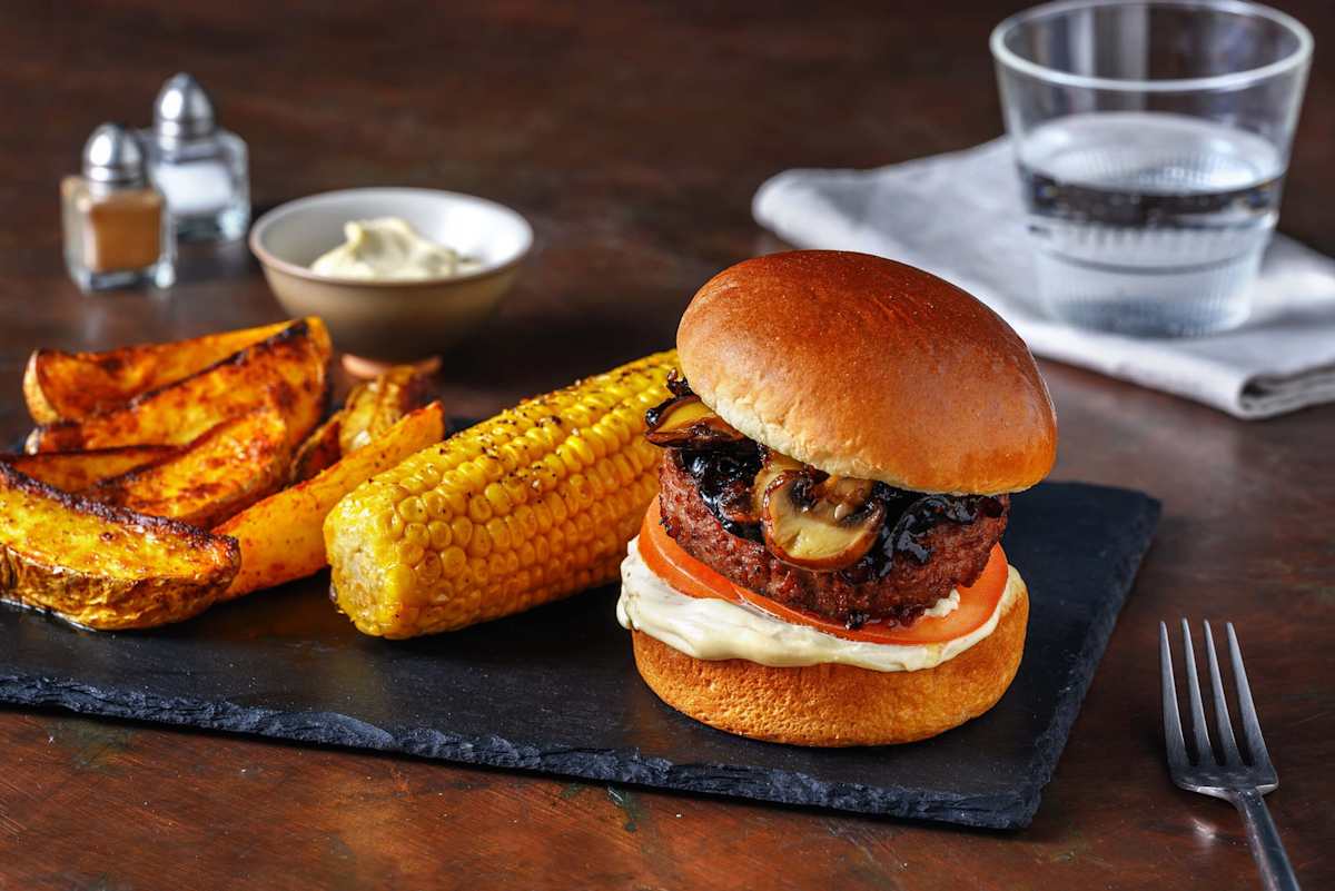 Beyond Meat Burger mit Feigen-Zwiebel-Relish