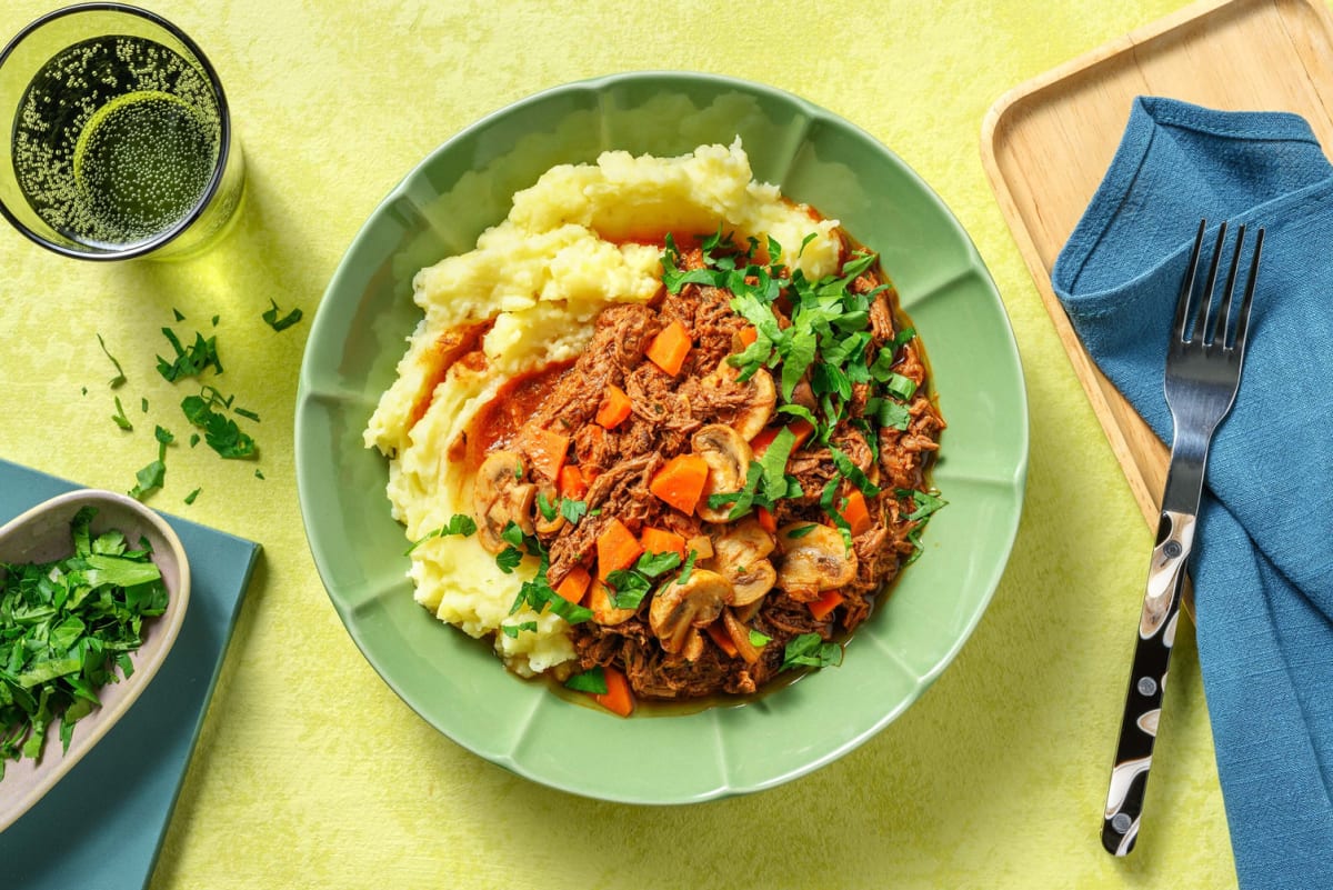 Klassisk beef bourguignon 
