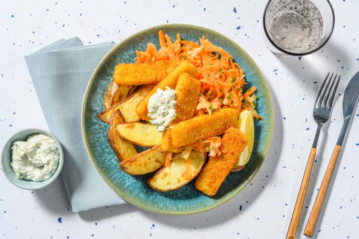 Vegan Fish & Chips mit Remoulade