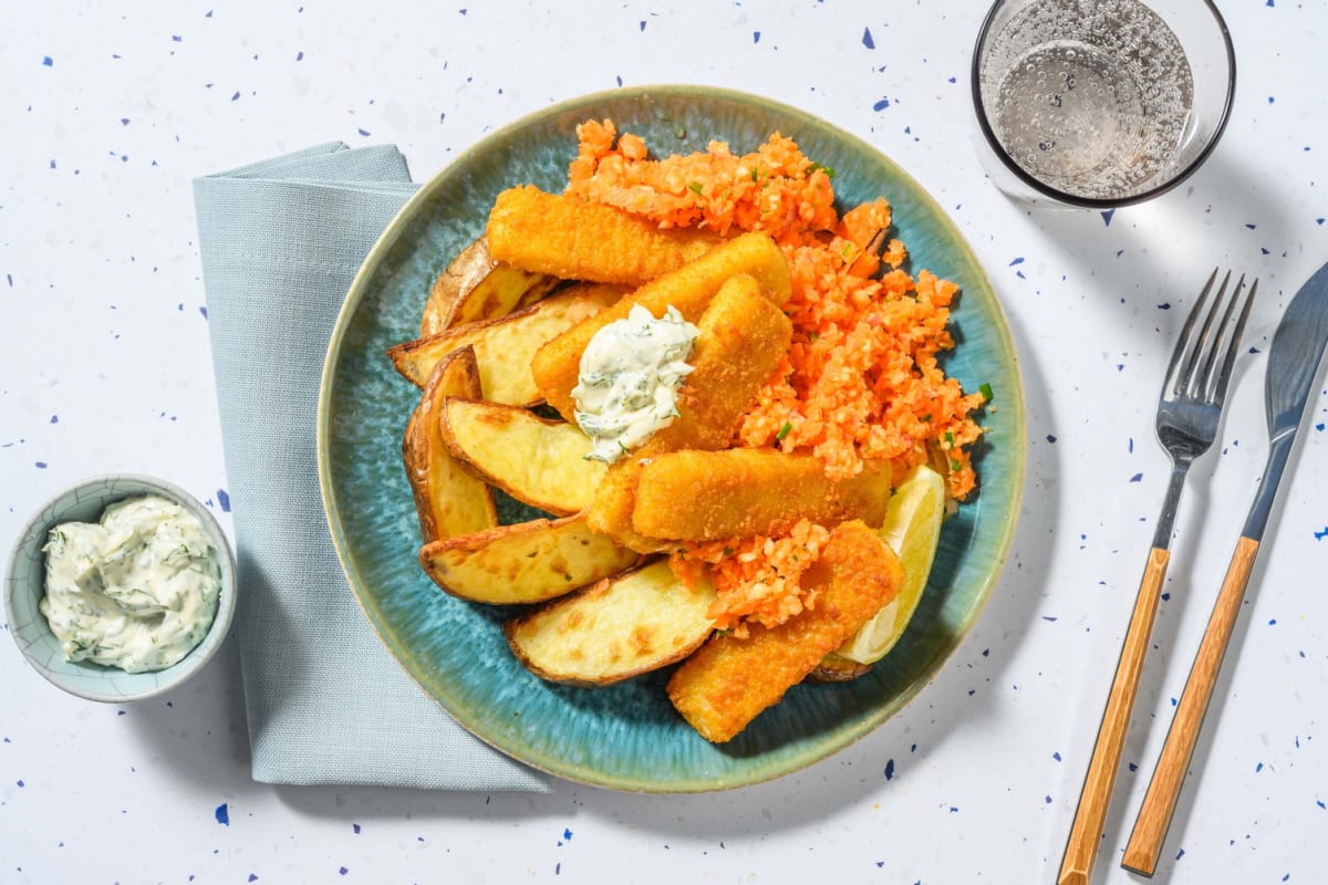 Vegan Fish & Chips mit Remoulade