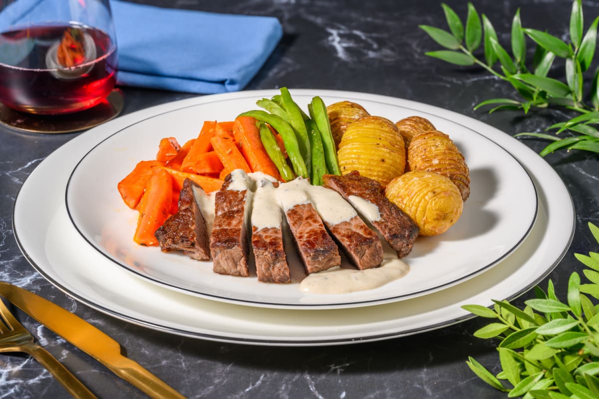 Father's Day Fillet Steak and Peppercorn Sauce