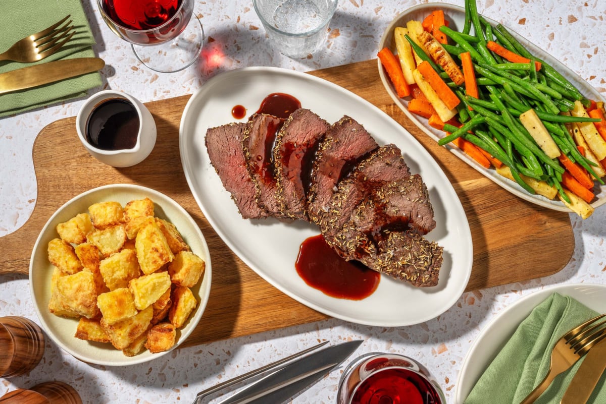 Rosemary Roast Beef and Red Wine Jus Recipe HelloFresh