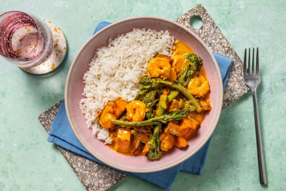 King Prawn and Sweet Potato Korma Style Curry