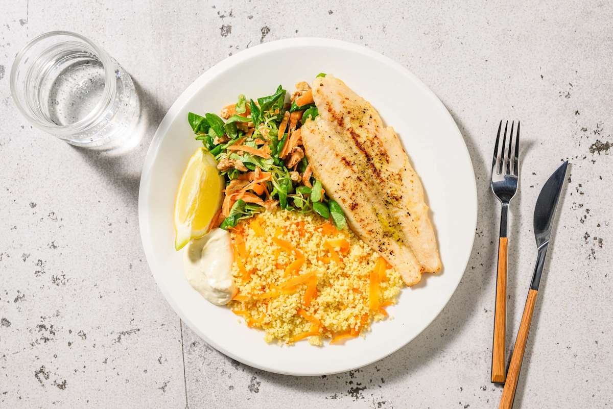 Hähnchenbrust auf zitronigem Couscous