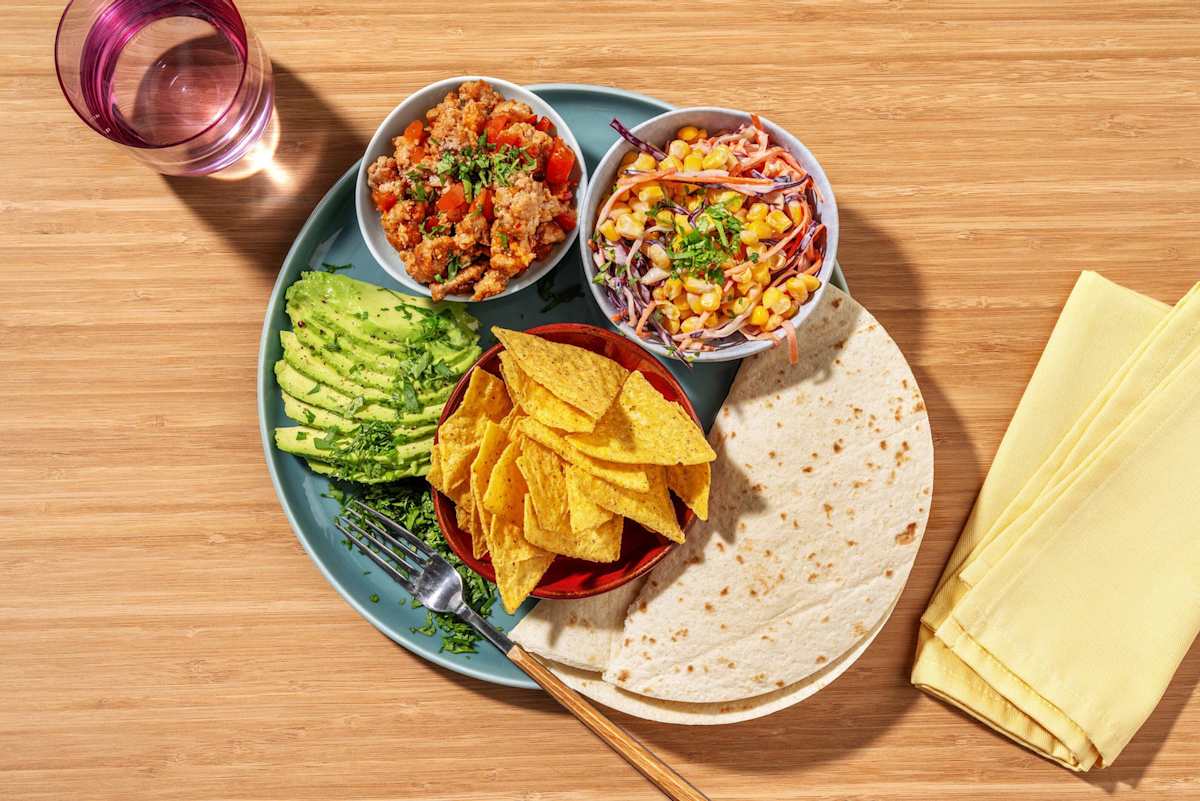 Wraps au poulet en sauce au chili douce et avocat