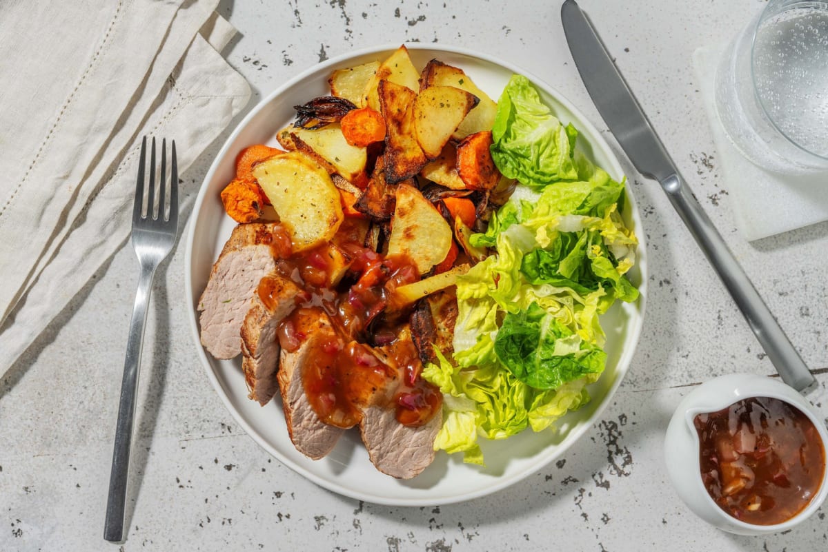 Schweinefilet in Aprikosen-Soße