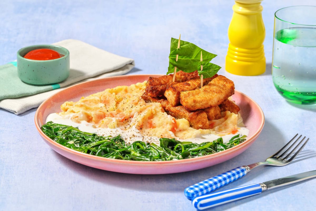 Ahoi! Fischstäbchenfloß auf Gemüsemeer