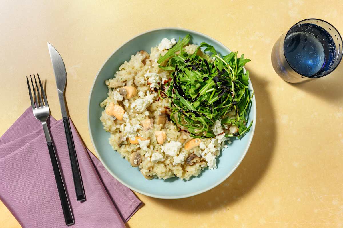 Oven-Baked Chicken and Goat's Cheese Risotto