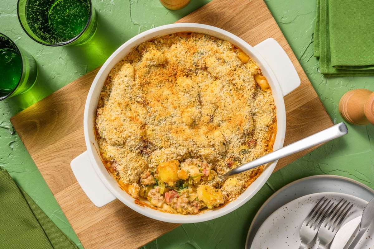 Herzhafter Gnocchi-Auflauf mit Salsiccia 