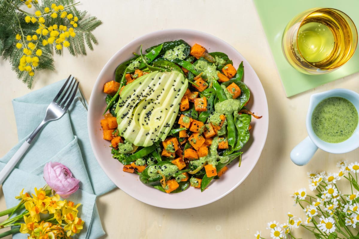 Grüner Daumen! Salat mit Avocado