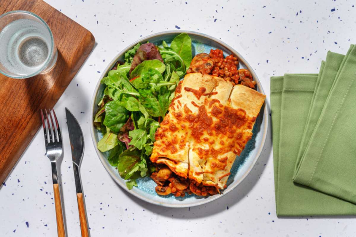 Chipotle Lentil and Mushroom Enchiladas