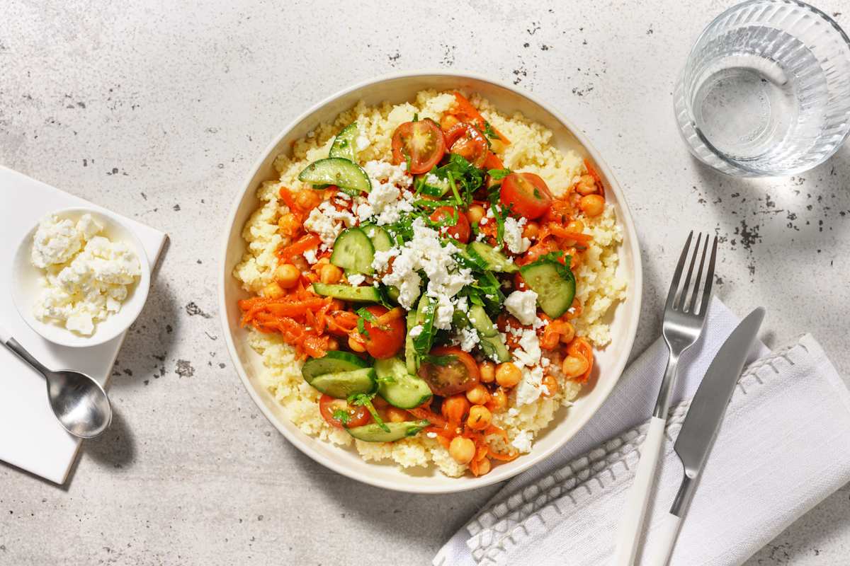 Easy As Chickpea Couscous & Greek Salad