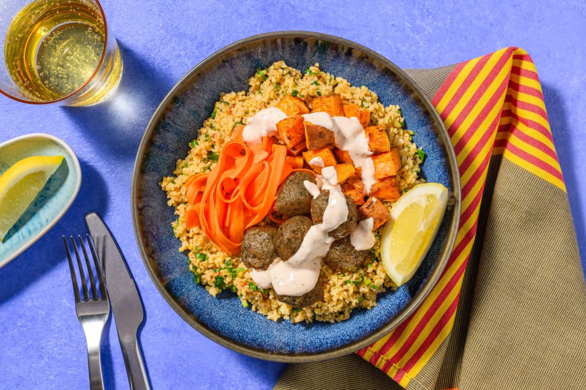 Falafel and Bulgur Tabbouleh Bowl