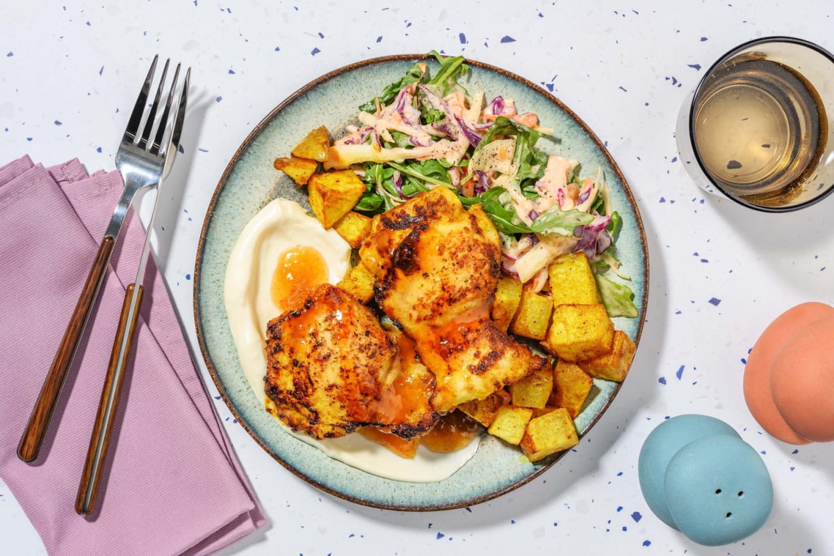 Put your Feet Up Chicken Korma Traybake