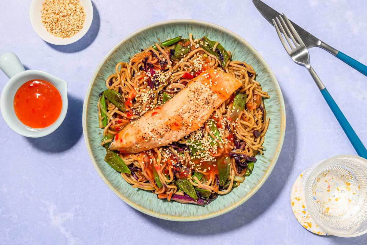 Sweet Chilli Salmon Noodle Bowl