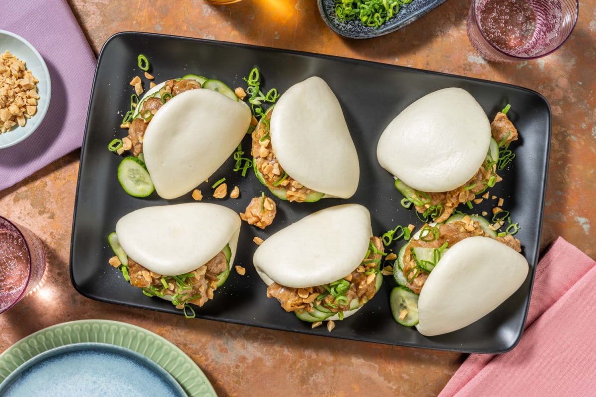 Pains bao au filet mignon de porc