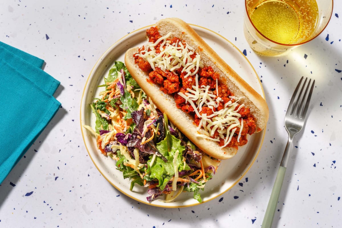 Mexican Style Spiced Beef Chilli in a Bun
