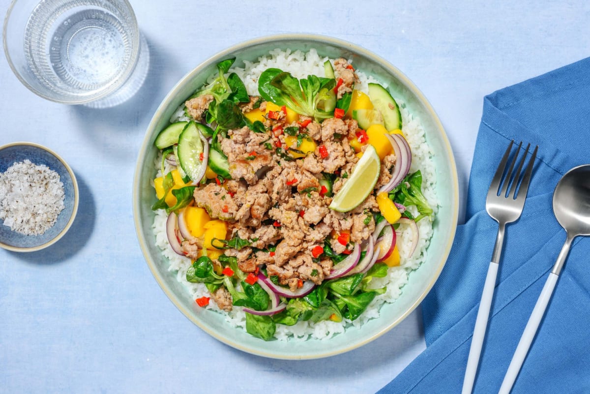 Vietnamese stijl varkensgehakt met rijst