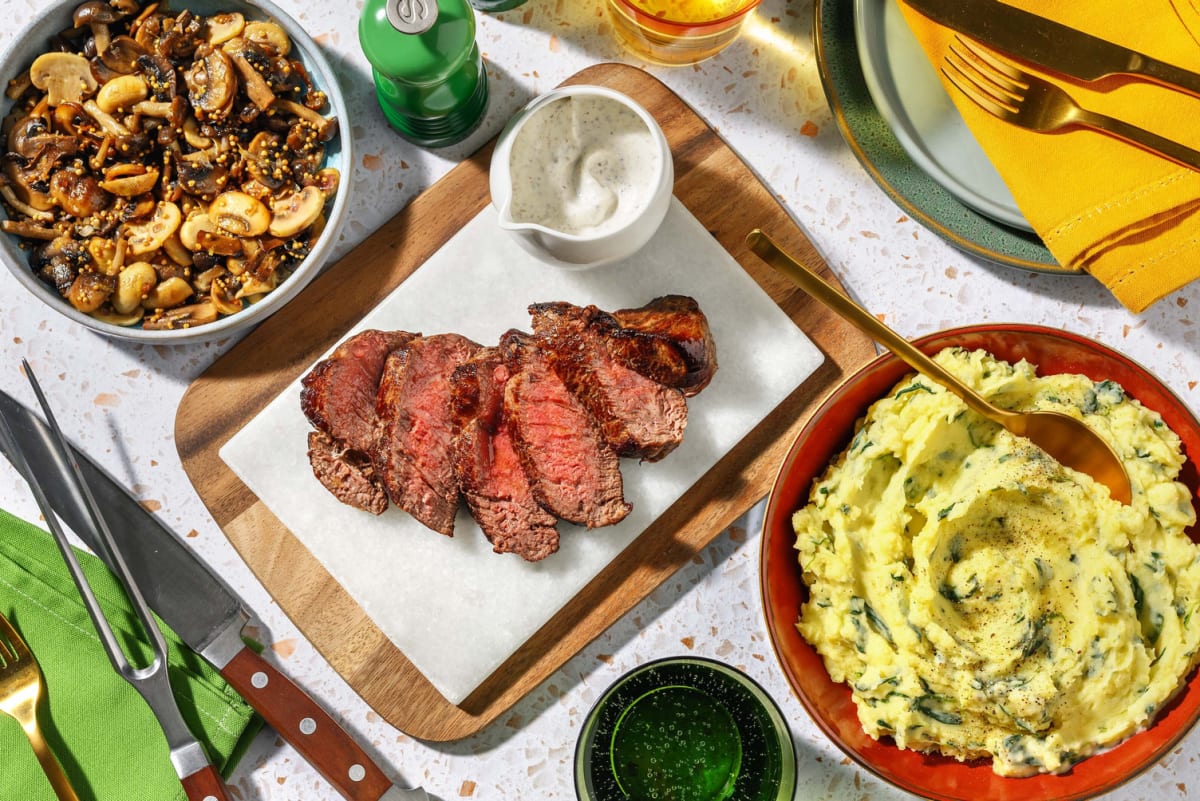 Entrecôte et mayonnaise parfumée à la truffe