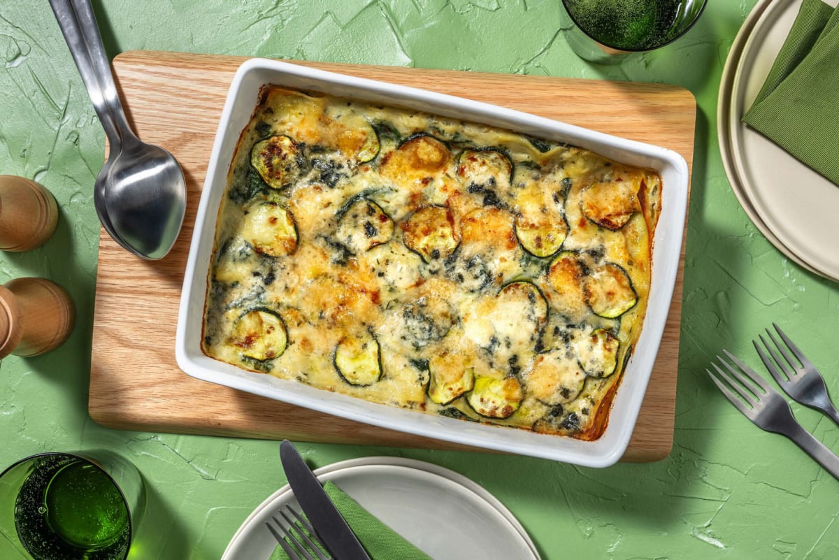 Lasagne crémeuse à la courgette et trois fromages