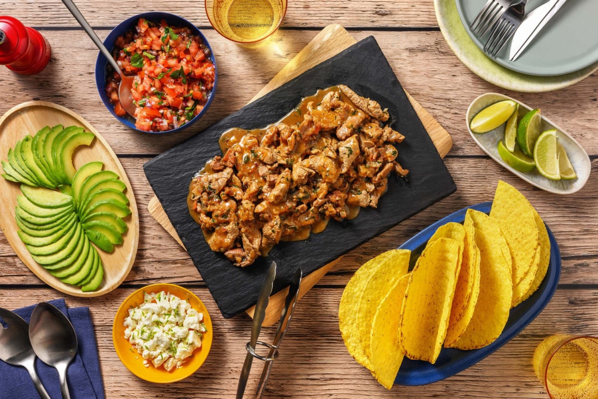 Carne asada-stijl taco's