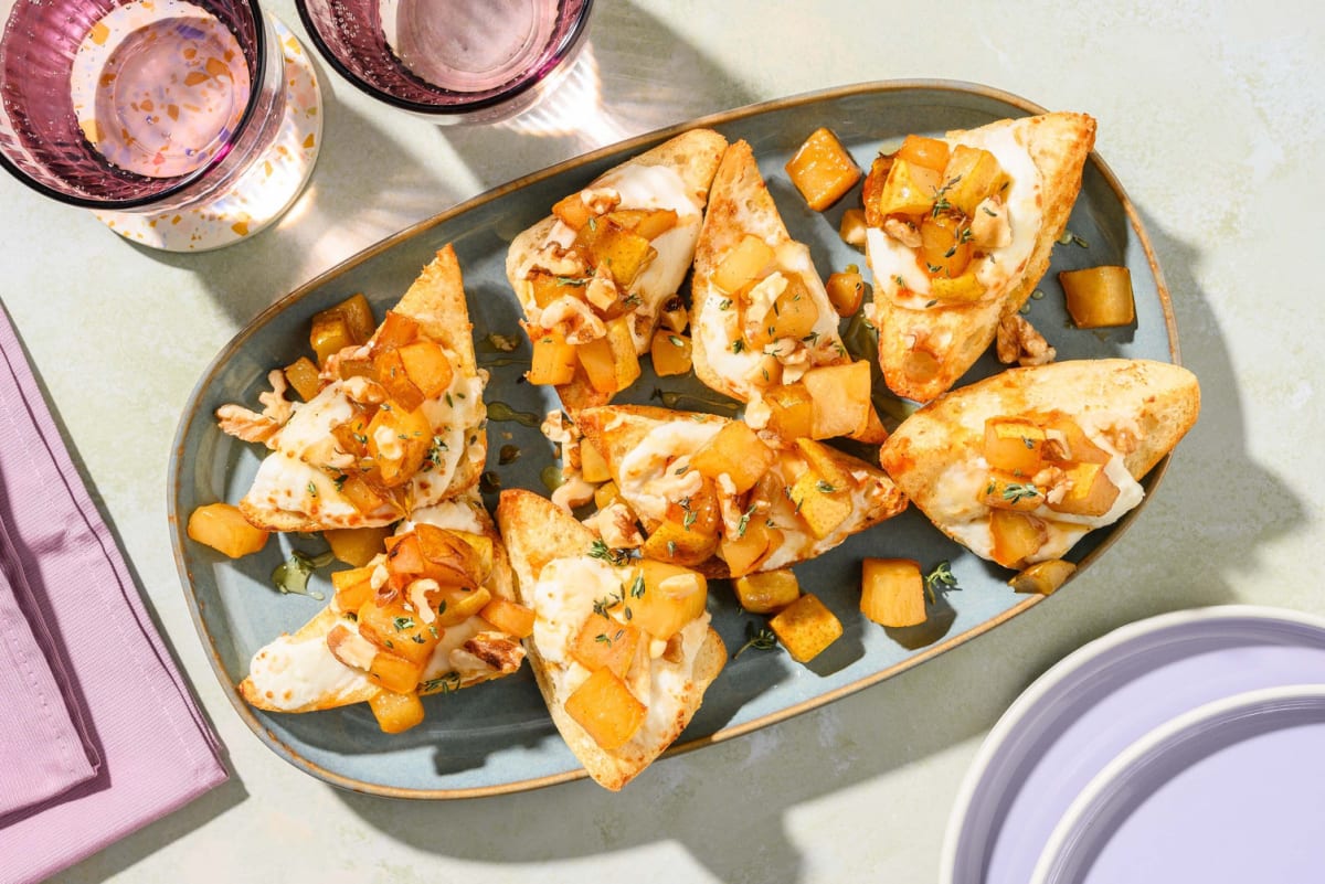 Pear and goat's Cheese Bruschetta
