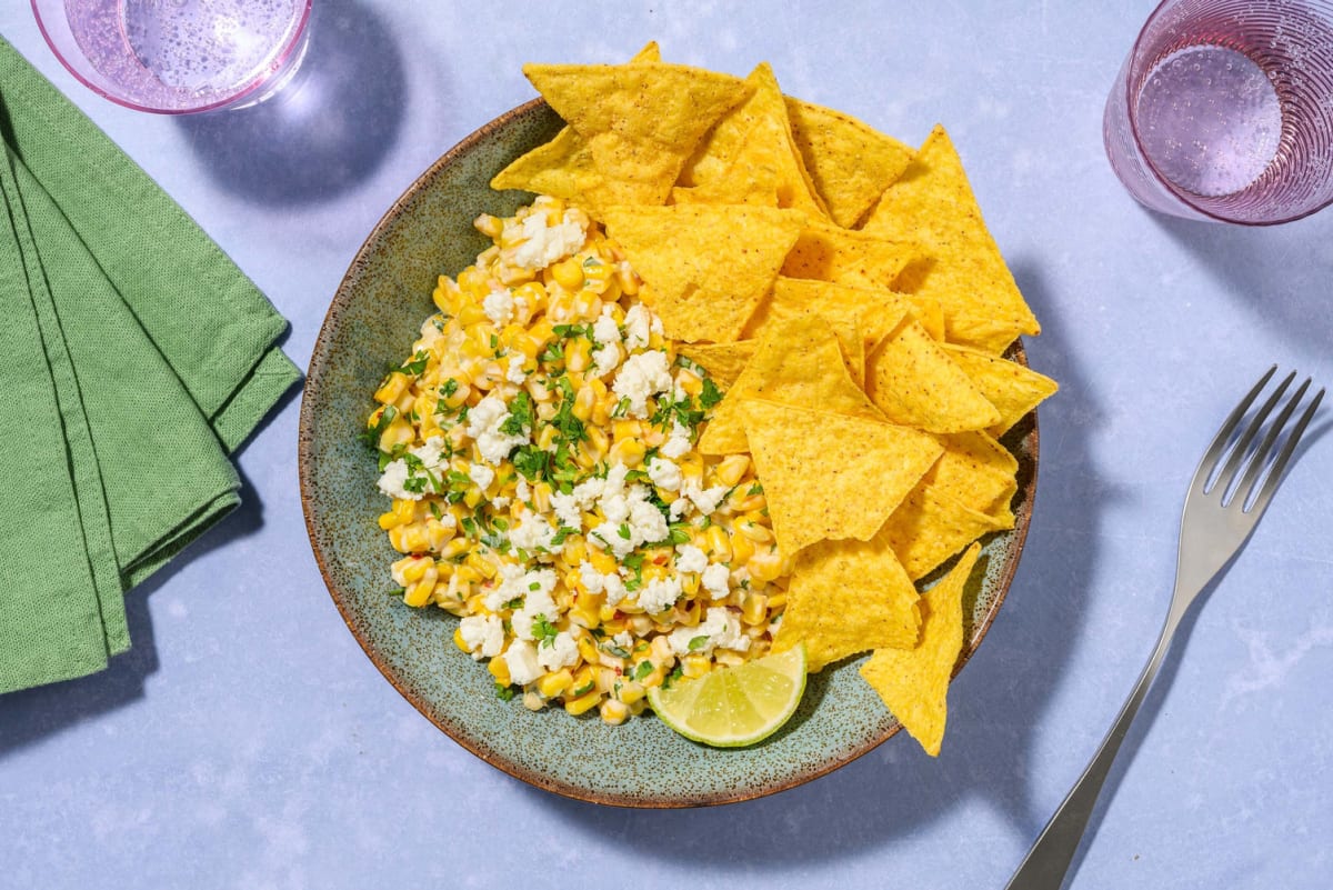 ”Elote”-majsdipp med tortillachips