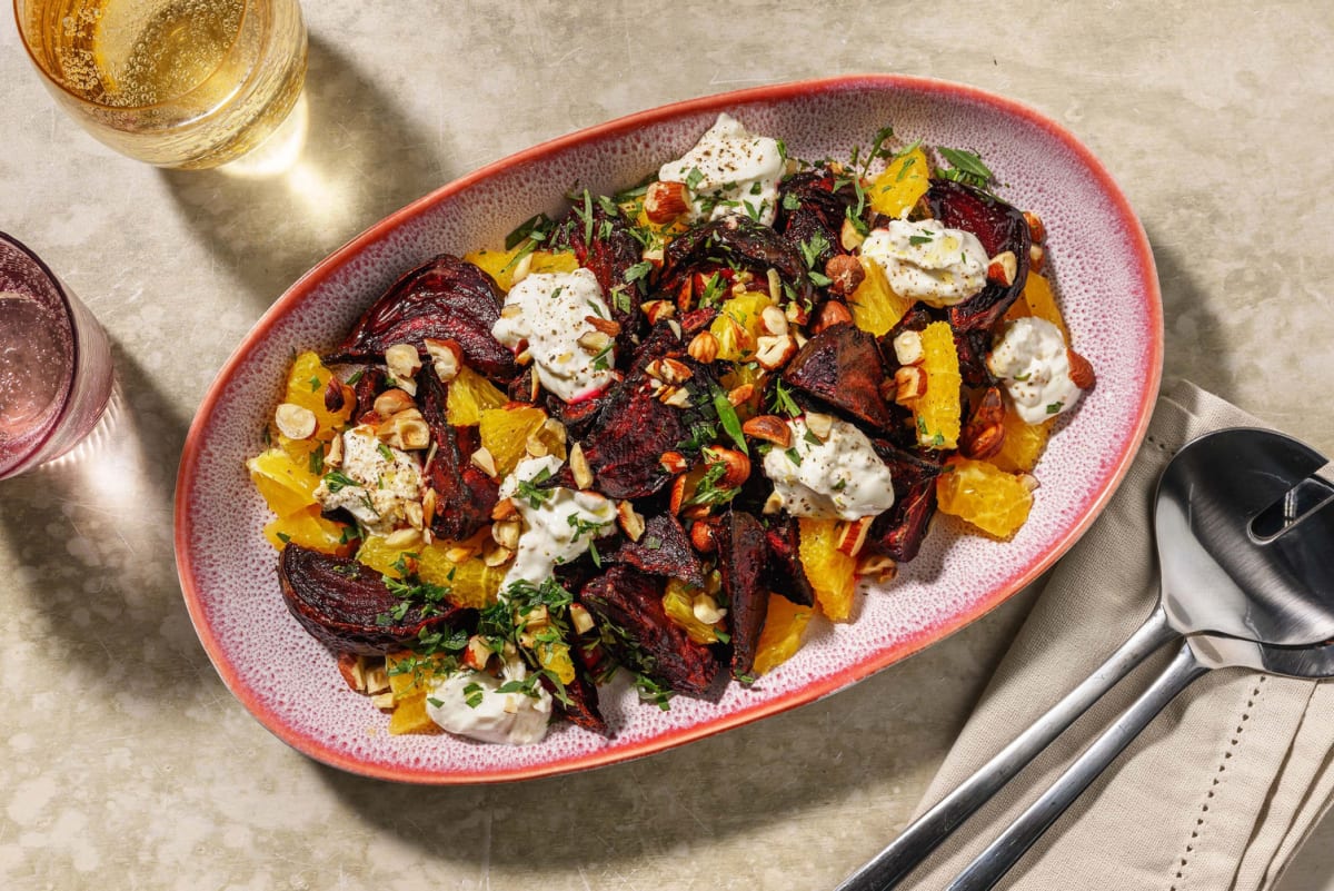 Mortensaften beet and orange salad