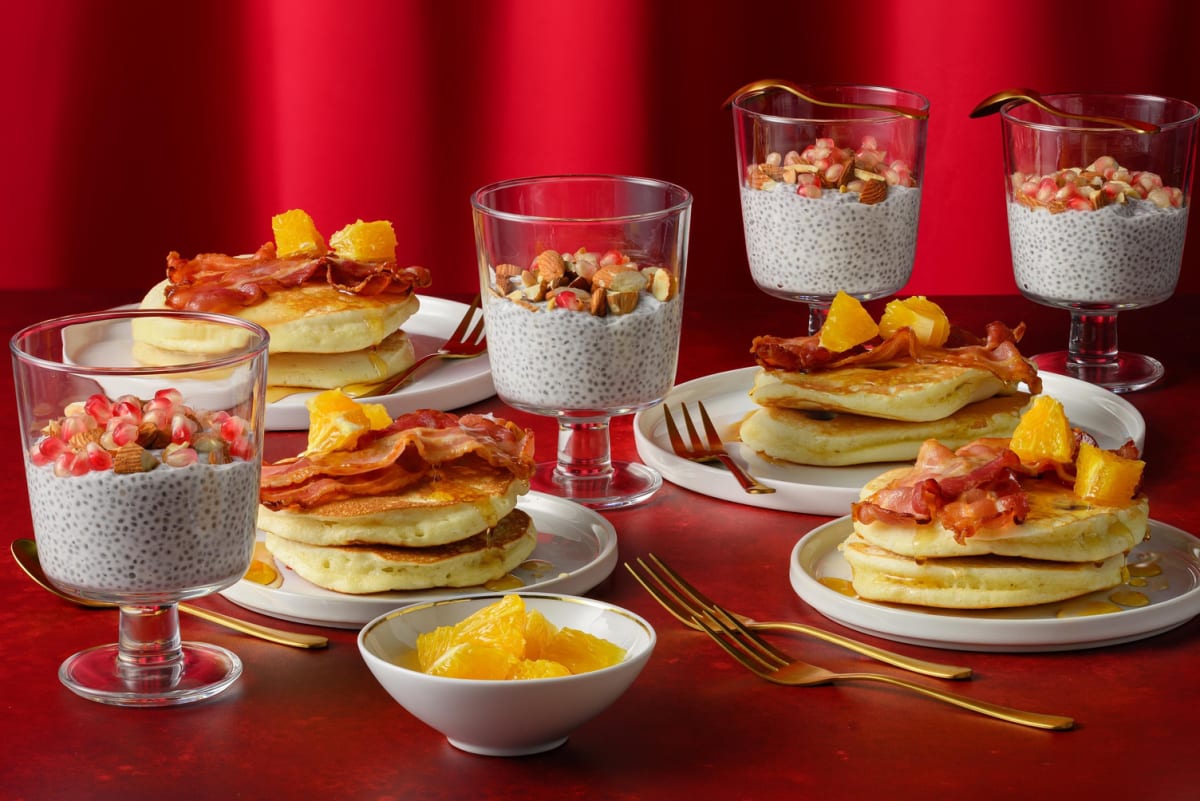 Holiday season morning family breakfast