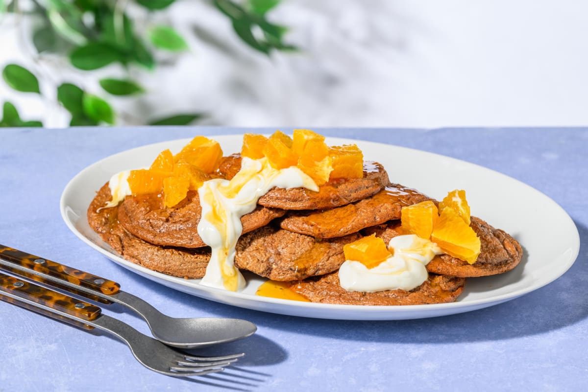 Chokolade- og appelsinpandekager