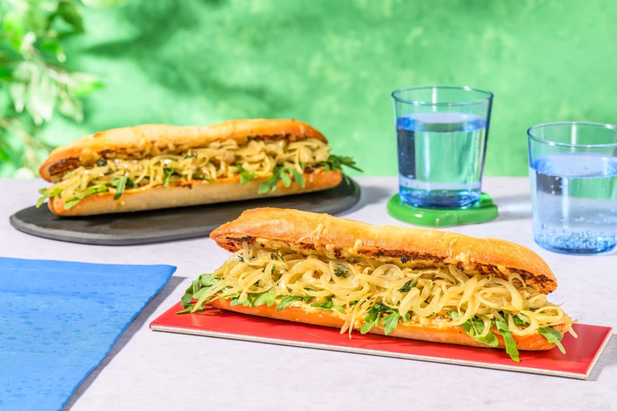 Olympisk karamelliseret løg-baguette