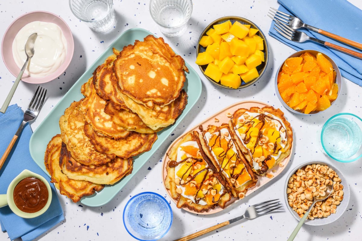 Sweet pancake tacos