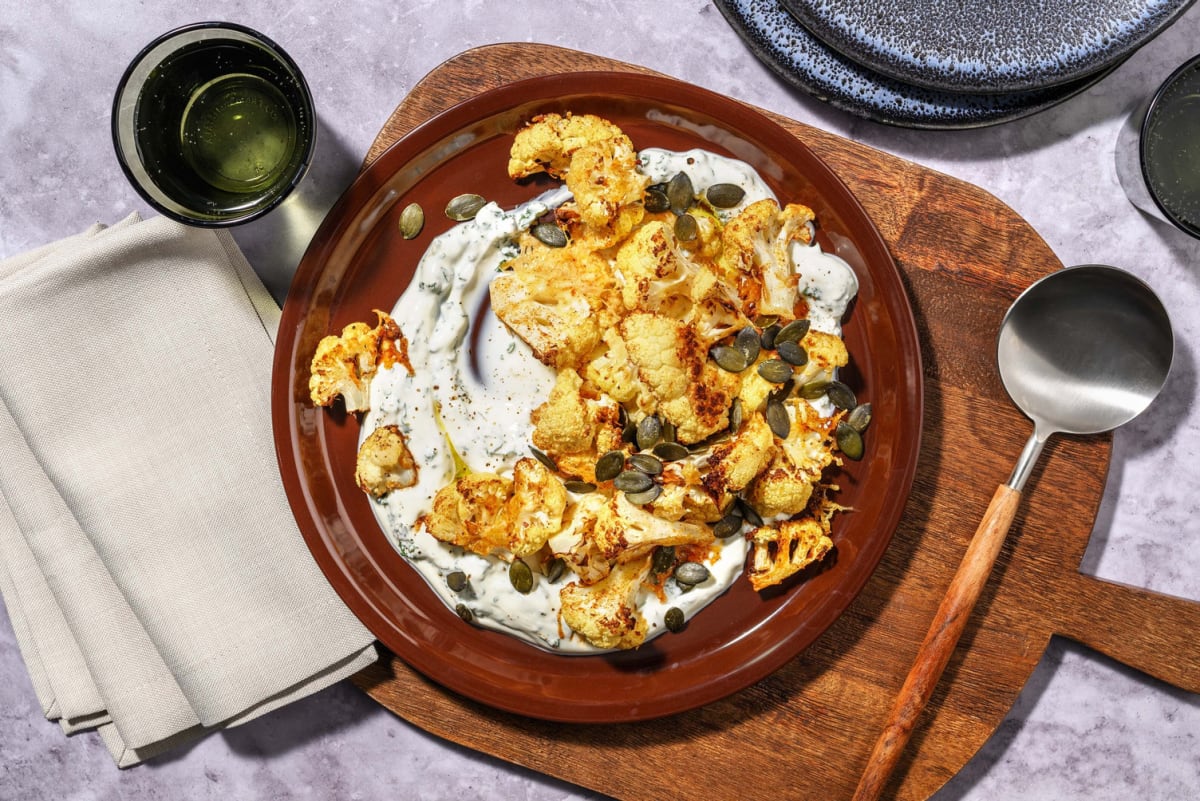 Garlic and cheese roasted cauliflower