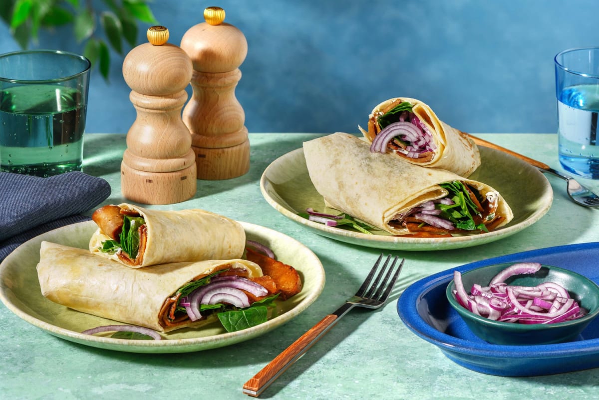 Tyrkisk-inspireret vegetar shawarma