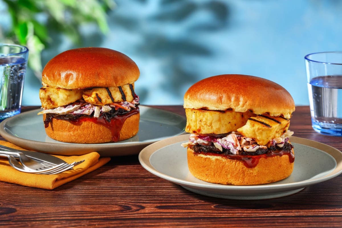 Grillkaasburger op een briochebroodje