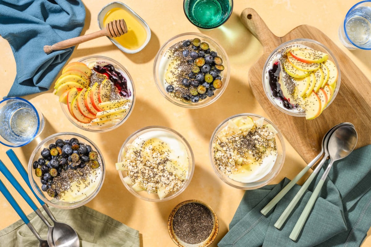 Box petit déjeuner | Bols au yaourt à la grecque et fruits frais