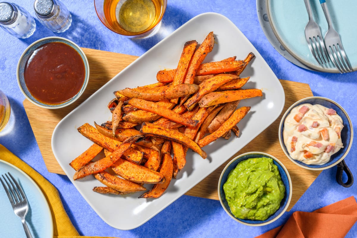 Smoky Sweet Potato Fries and 3 Special Dips